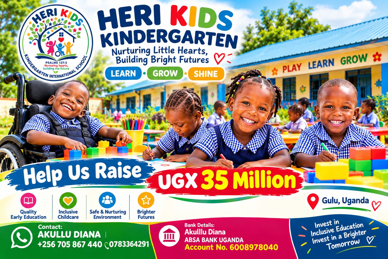 Help Build HERI KIDS Kindergarten in Gulu